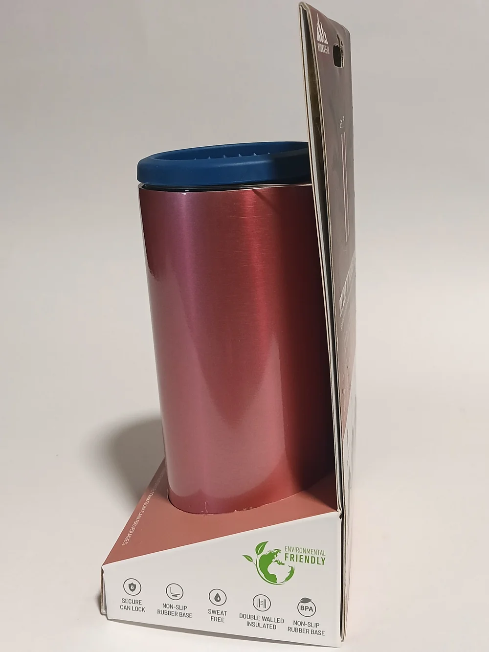 Hydrapeak Slim Can Cooler - Rose Pink with Blue Lid Brand New ..